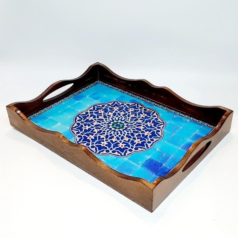 سینی چوبی دکوپاژ مستطیل کد ۲۷