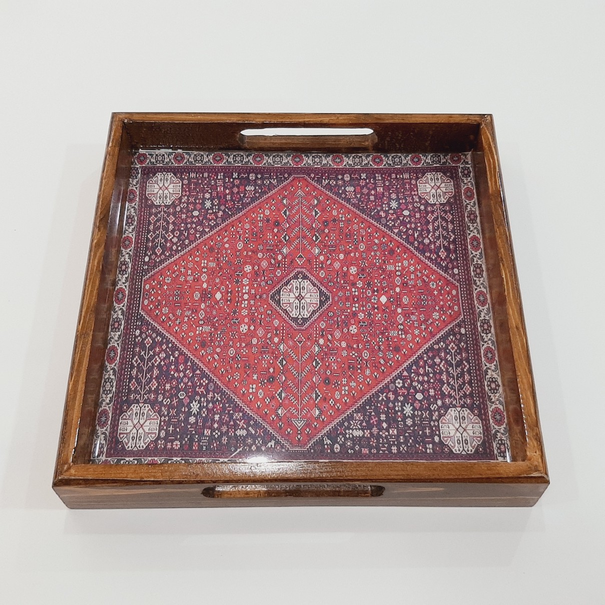 سینی مربع دکوپاژ کد ۱۰