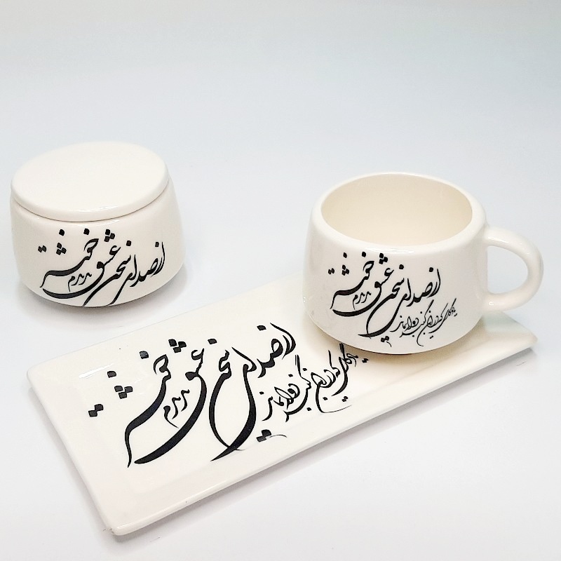 ست چایخوری دستساز یک نفره سخن عشق