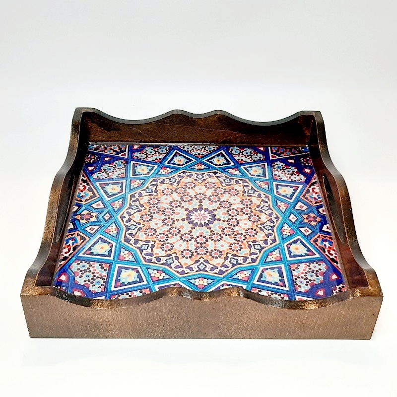 سینی مربع دکوپاژ کد ۱۲