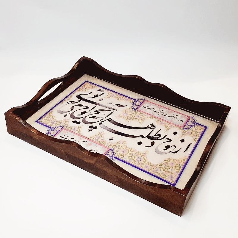 سینی چوبی دکوپاژ مستطیل کد ۲۹